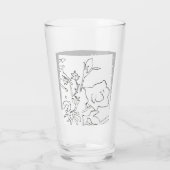 Rose Sketch and Starlight Silkscreen glassware Glas (Rückseite)