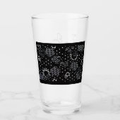 Rose Sketch and Starlight Silkscreen glassware Glas (Vorderseite)