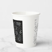 Rose Sketch and Starlight Silkscreen glassware Pappbecher (Links)