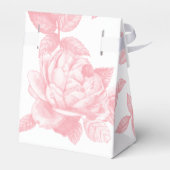 Rose Sketch Gefallen Zelt in Rosa Geschenkschachtel (Rückseite)