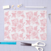 Rose Sketch Tissue Paper (Pink) Seidenpapier (Handwerk)