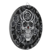 Rose Skull Dart Board Dartscheibe (Vorderseite Links)