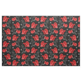 Rose Skulls Gothic Red Pattern Stoff (Yard (91,4 cm))