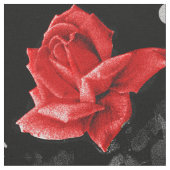 Rose Skulls Gothic Red Pattern Stoff (Nahaufnahme)