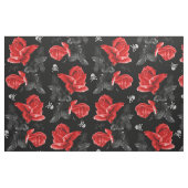 Rose Skulls Gothic Red Pattern Stoff (Fat Quarter (45,7 x 55,9 cm))