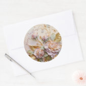 Rose Skulpturen Runder Aufkleber (Umschlag)