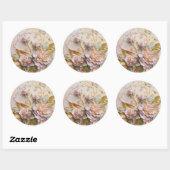 Rose Skulpturen Runder Aufkleber (Blatt)