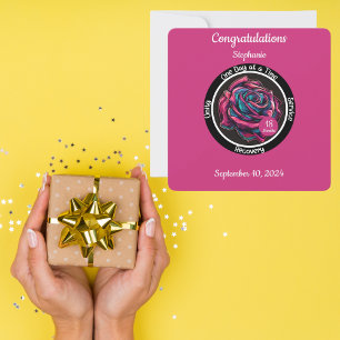 Rose Sobriety Chip 12-Stufen-Erholung Karte