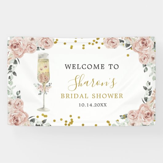 Rose Soiree Brautparty Banner (Horizontal)