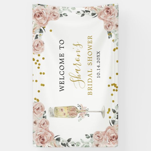 Rose Soiree Brautparty Banner (Vertikal)