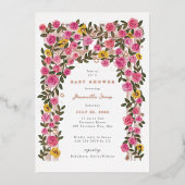 Rose Sonnenblume Trellis Spring Garden Baby Dusche Folieneinladung (Vorderseite)