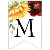 Rose Sonnenblumen Hochzeit nur verheiratet Banner (Erste Fahne)