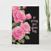 ROSE-SORRY FÜR VERLUSTE KUSTOM-Beileid Karte (Vorderseite)