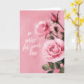 ROSE-SORRY FÜR VERLUSTE KUSTOM-Beileid Karte (Gelbe Blume)