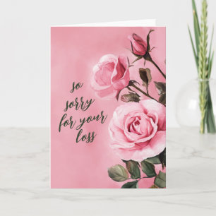 ROSE-SORRY FÜR VERLUSTE KUSTOM-Beileid Karte