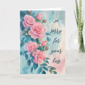 ROSE-SORRY FÜR VERLUSTE KUSTOM-Beileid Karte (Vorderseite)