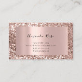 Rose Spark Wedding Event Planner Fashion Blogger Terminkarte (Rückseite)