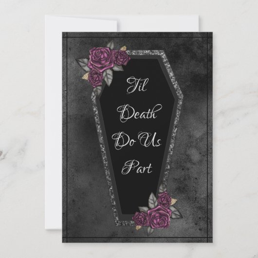 Rose Sparkle Til TodesHalloween Save The Date (Vorderseite)