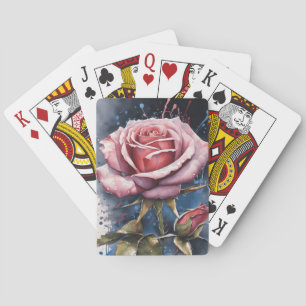 Rose Spielkarten Wasserfarben Poker Cards