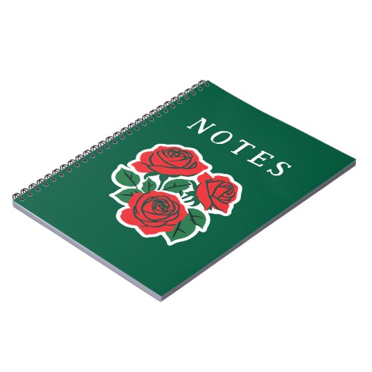 Rose Spiral Foto Notebook Notizblock (Linke Seite)