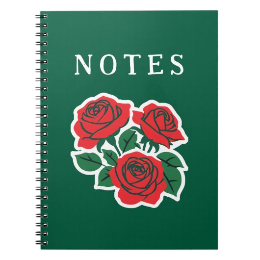 Rose Spiral Foto Notebook Notizblock (Vorderseite)