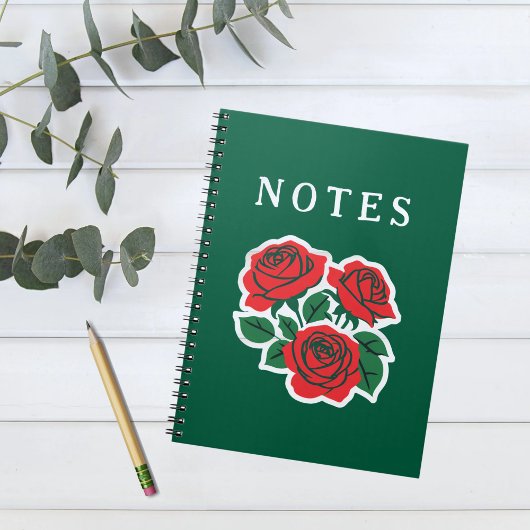 Rose Spiral Foto Notebook Notizblock