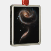Rose Spiral Galaxies Ornament Aus Metall (Rechts)