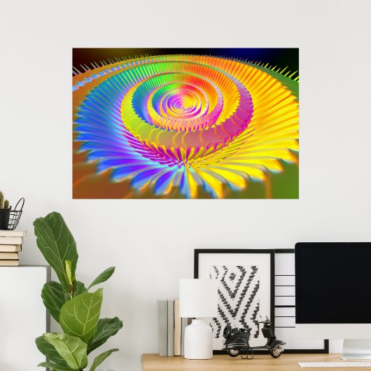 Rose Spiral Poster (Heimbüro)