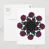 Rose Spiral Postkarte (Vorne/Hinten)