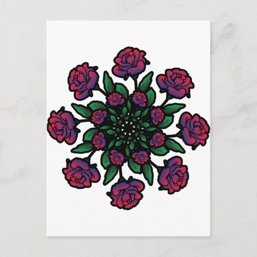 Rose Spiral Postkarte (Vorderseite)