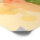 Rose Splash - Aquarellmalerei Poster (Ecke)