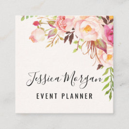 Rose Square Business Cards Quadratische Visitenkarte