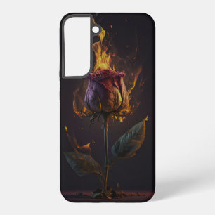 Rose stand in Flammen Samsung Galaxy Hülle