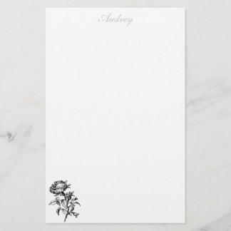 Rose Stationery - Personalisiert Briefpapier