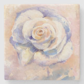 Rose Steinuntersetzer (Vorderseite)
