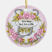 Rose Stethoscope Keramik Ornament (Vorne)