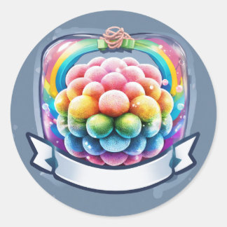 Rose-Sticker für Buchstapel - Whimsical 2D Runder Aufkleber