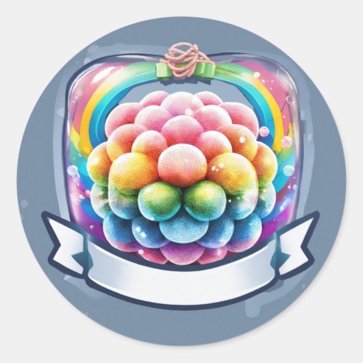 Rose-Sticker für Buchstapel - Whimsical 2D Runder Aufkleber (Vorderseite)