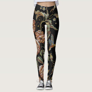 Rose Stickerei, Renaissance Stil. Leggings