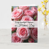 Rose Stiefmutter Mütter Spruchkarte Karte (Gelbe Blume)