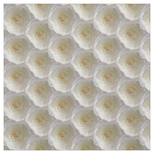 Rose Stoff Weißrosengewebe Baumwolle oder Poly (Muster)