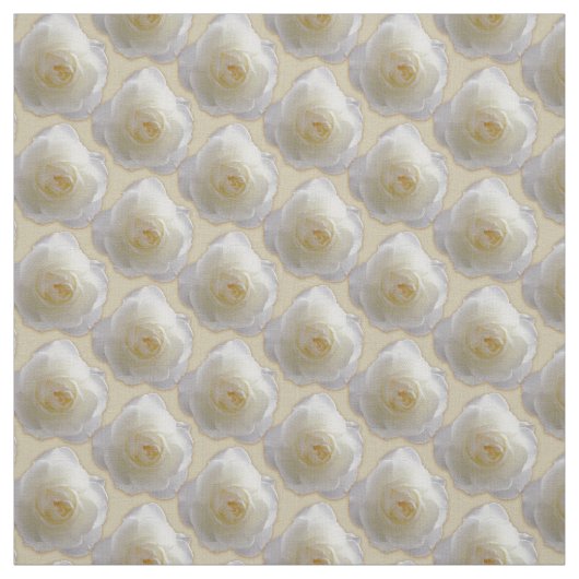 Rose Stoff Weißrosengewebe Baumwolle oder Poly (Muster)