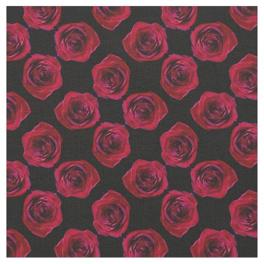 Rose Stoffe Rote Rose Gewebe Baumwolle oder Poly C (Nahaufnahme)
