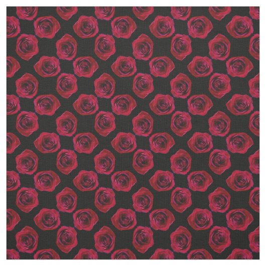 Rose Stoffe Rote Rose Gewebe Baumwolle oder Poly C (Muster)