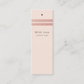 Rose Streifen | Rosa Gift Tags (Vorderseite)