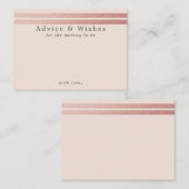 Rose Streifen | Tippkarten in Rosa Begleitkarte (Vorne/Hinten)