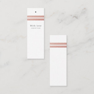 Rose Streifen White Gift Tags