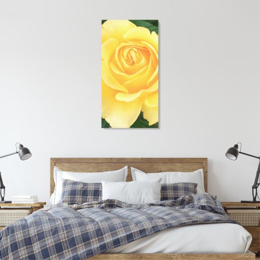 Rose Stretched Canvas Print Leinwanddruck (Insitu (Schlafzimmer))