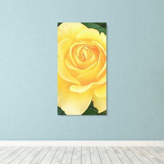 Rose Stretched Canvas Print Leinwanddruck (Insitu (Holzboden))