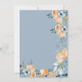 Rose String Lights Dusty Blue 75. Geburtstag Einladung (Rückseite)